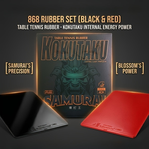 Table Tennis Racket - Juego de Gomas Kokutaku Sakura 868,